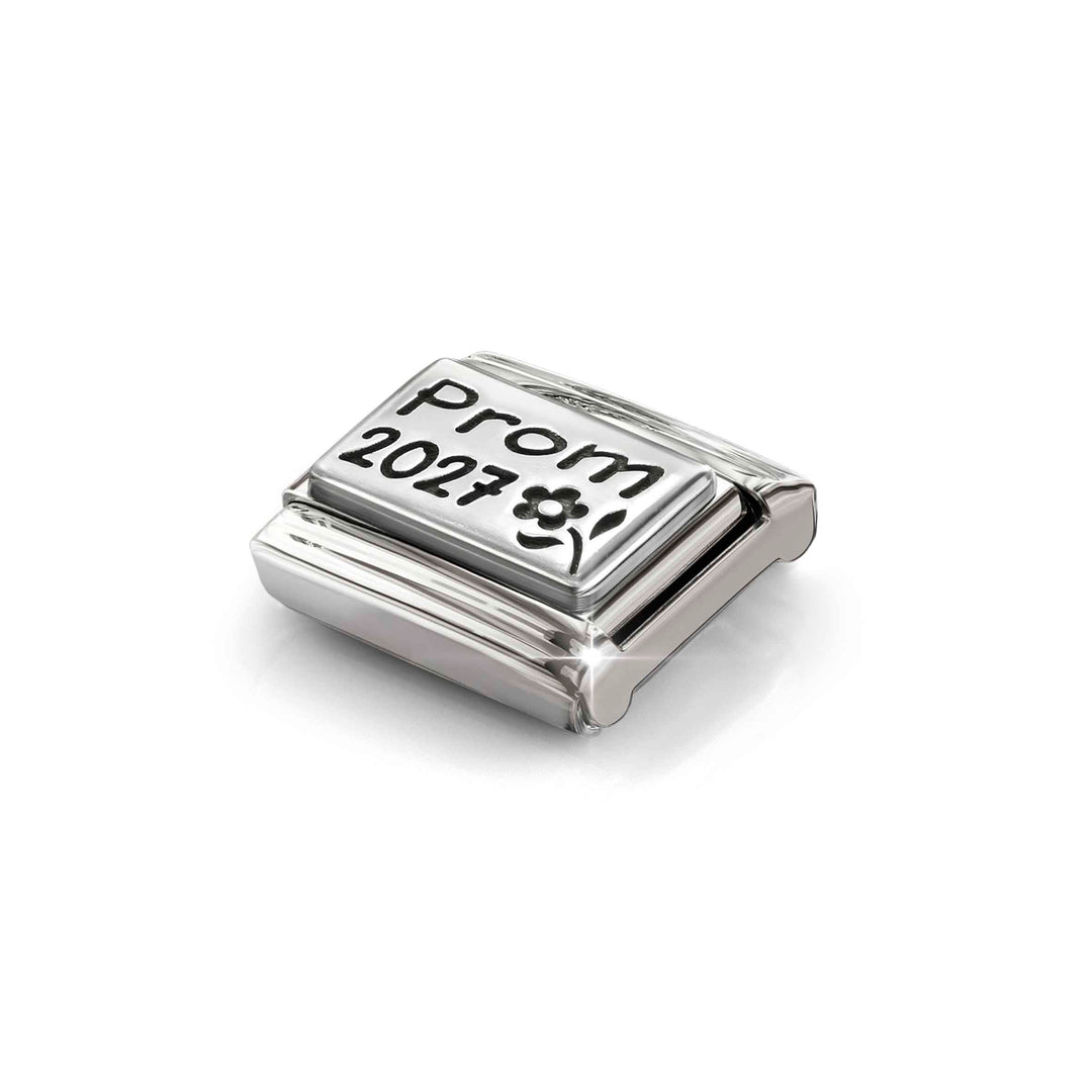 Niche Jewellery Nomination Silver Oxidised Prom 2027 Charm detail