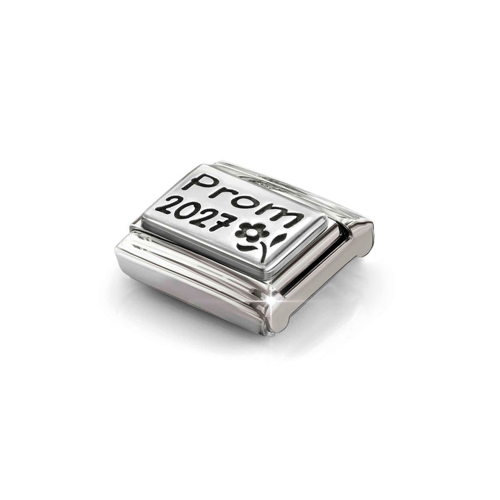 Niche Jewellery Nomination Silver Oxidised Prom 2027 Charm detail