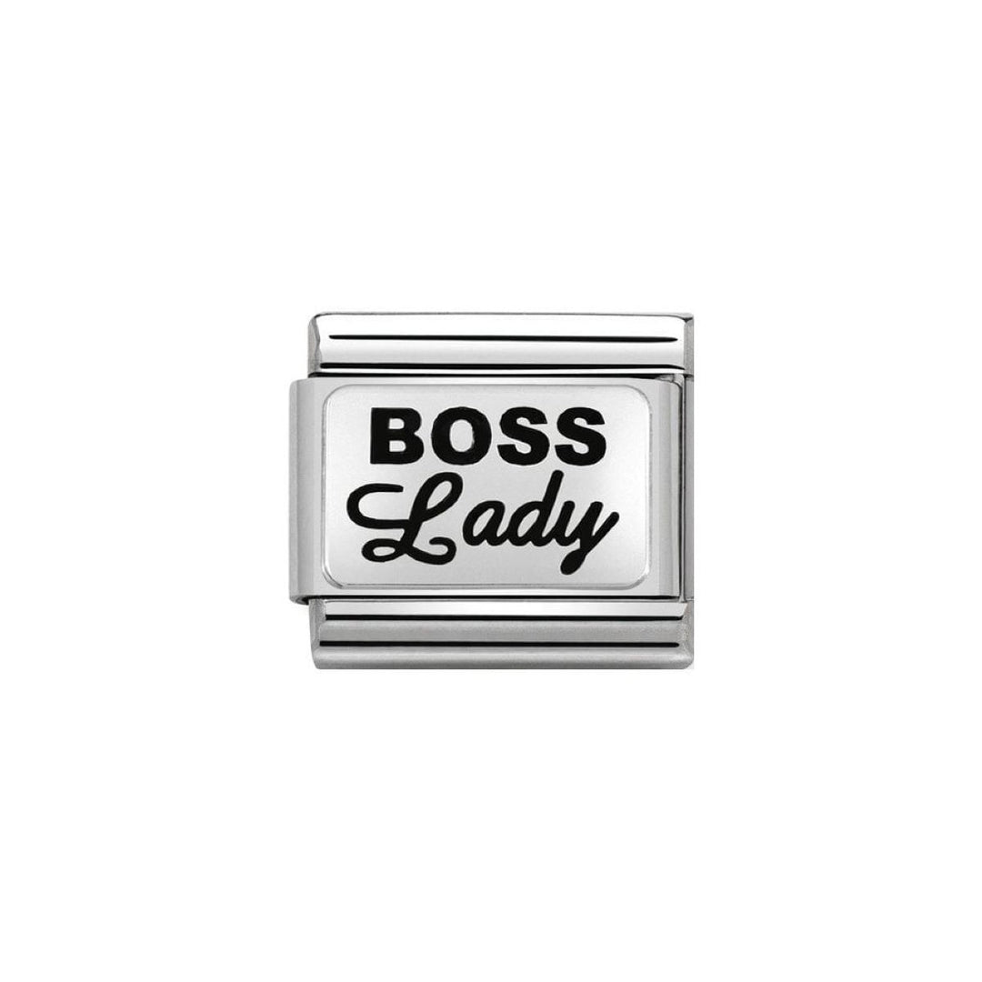 Nomination Classic Silver Oxidised Boss Lady Charm