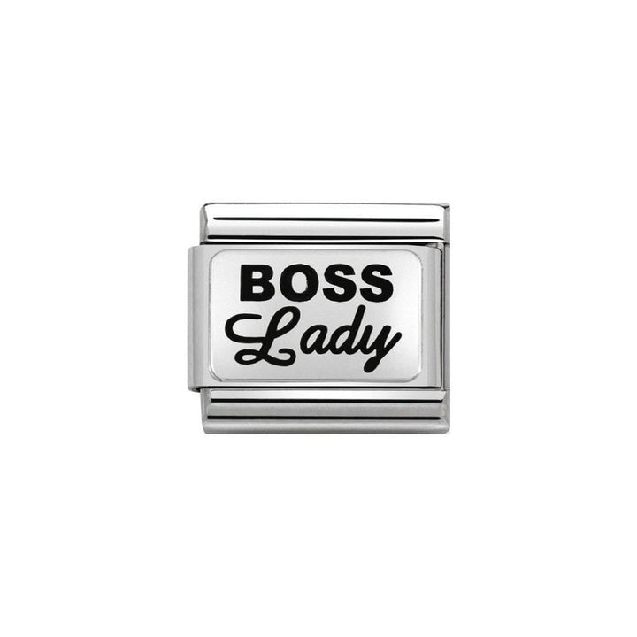 Nomination Classic Silver Oxidised Boss Lady Charm