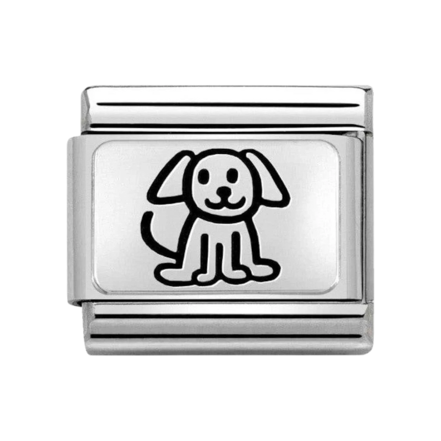 Nomination Classic Stainless Steel and Silver Charm - Family Dog 330109_52