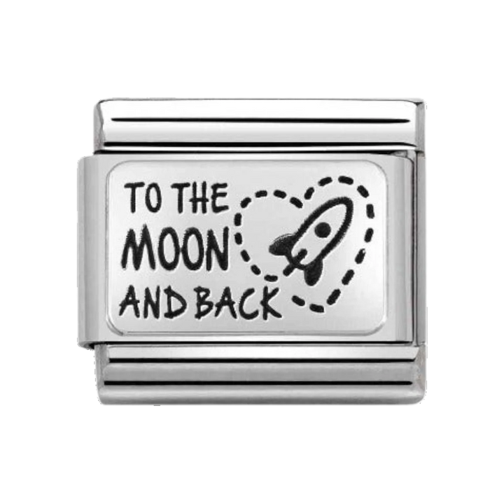 Nomination Classic Silver Charm - To The Moon and Back