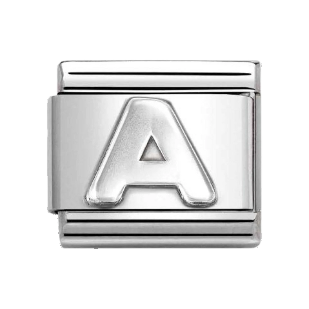 Nomination Classic Oxidised Silver Letter A Charm 330113_01