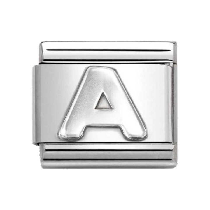 Nomination Classic Oxidised Silver Letter A Charm 330113_01