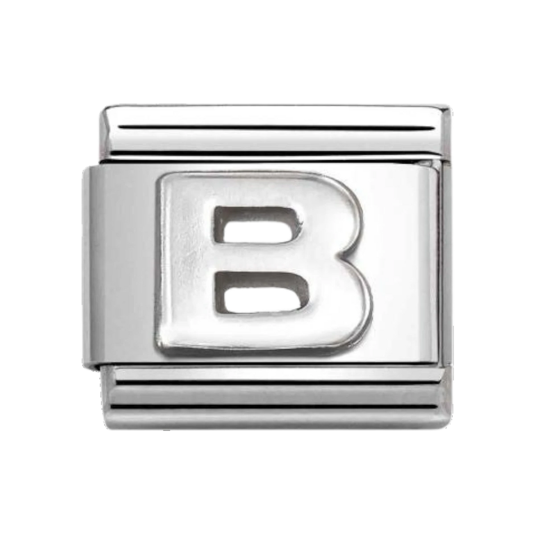 Nomination Classic Oxidised Silver Letter B Charm 330113_02