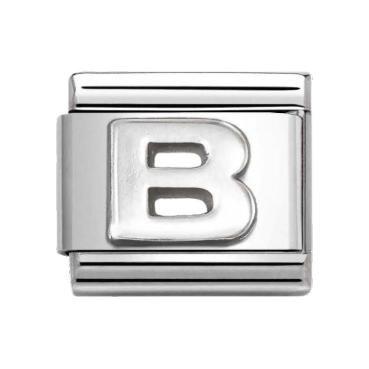 Nomination Classic Oxidised Silver Letter B Charm 330113_02