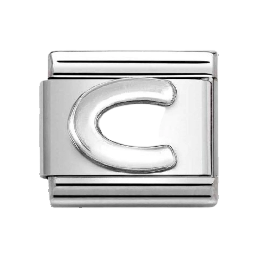 Nomination Classic Oxidised Silver Letter C Charm 330113_03