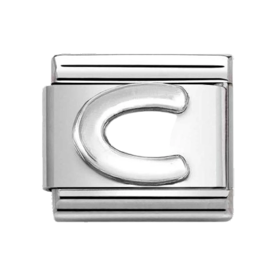 Nomination Classic Oxidised Silver Letter C Charm 330113_03
