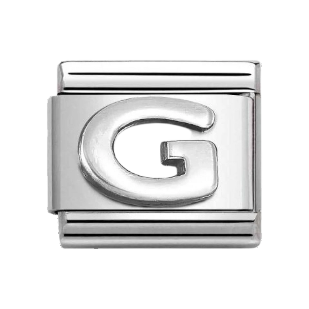 Nomination Classic Oxidised Silver Letter G Charm 330113_07