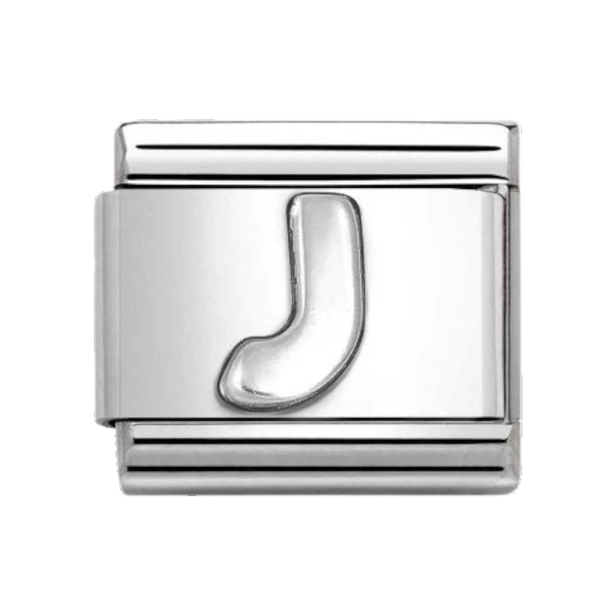 Nomination Classic Oxidised Silver Letter J Charm 330113_10