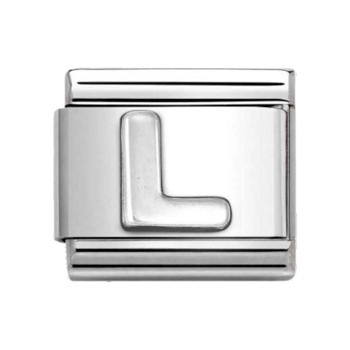 Nomination Classic Oxidised Silver Letter L Charm 330113_12