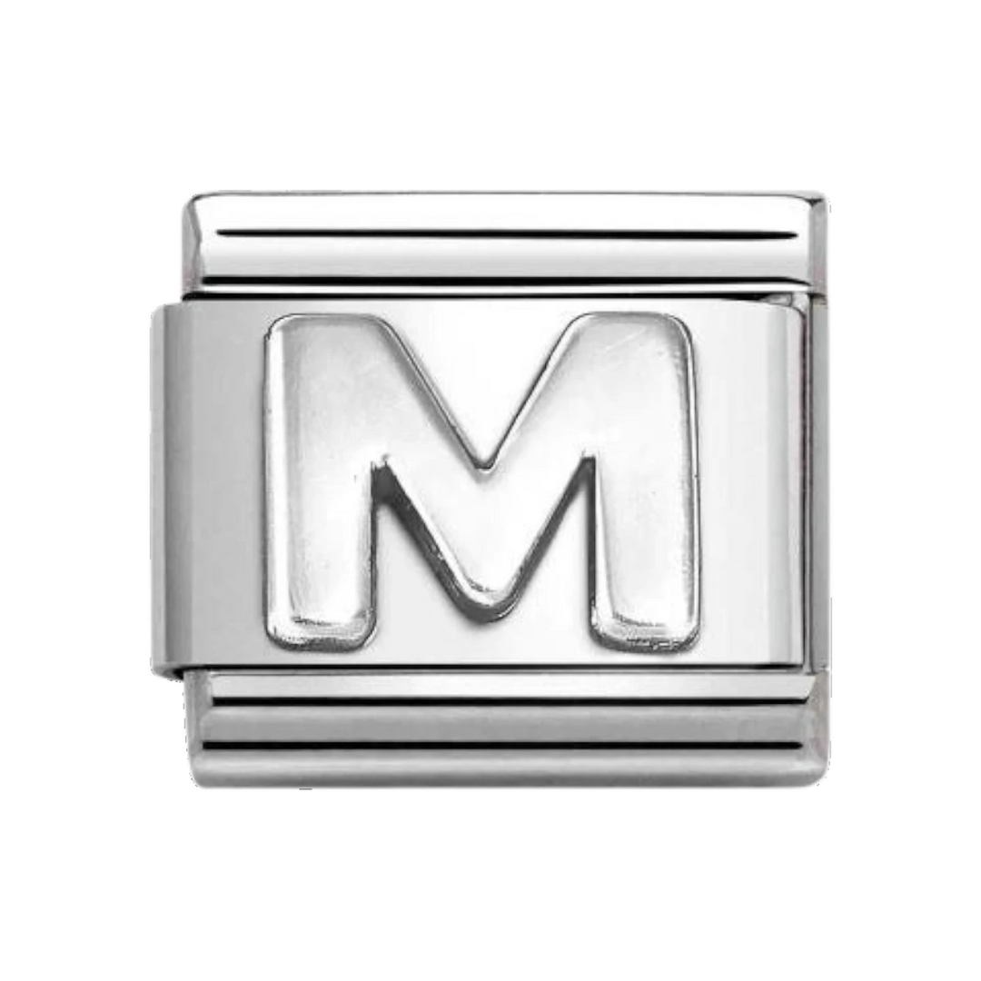 Nomination Classic Oxidised Silver Letter M Charm 330113_13