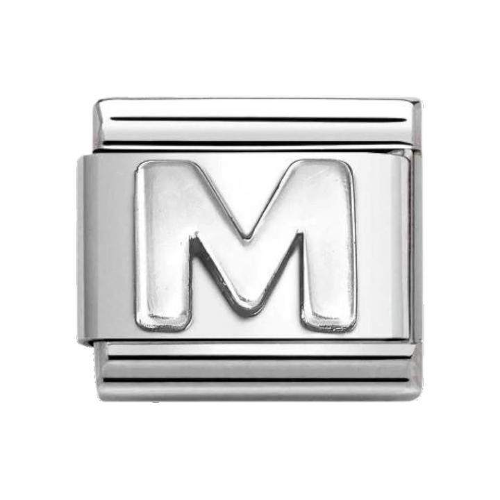 Nomination Classic Oxidised Silver Letter M Charm 330113_13