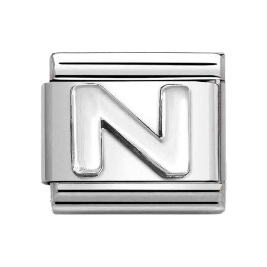 Nomination Classic Oxidised Silver Letter N Charm 330113_14