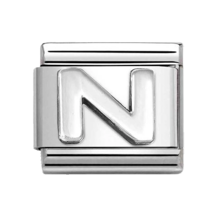Nomination Classic Oxidised Silver Letter N Charm 330113_14