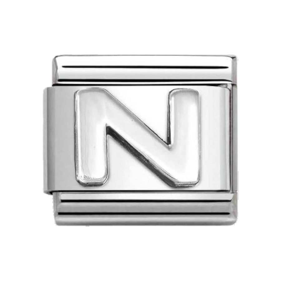 Nomination Classic Oxidised Silver Letter N Charm 330113_14