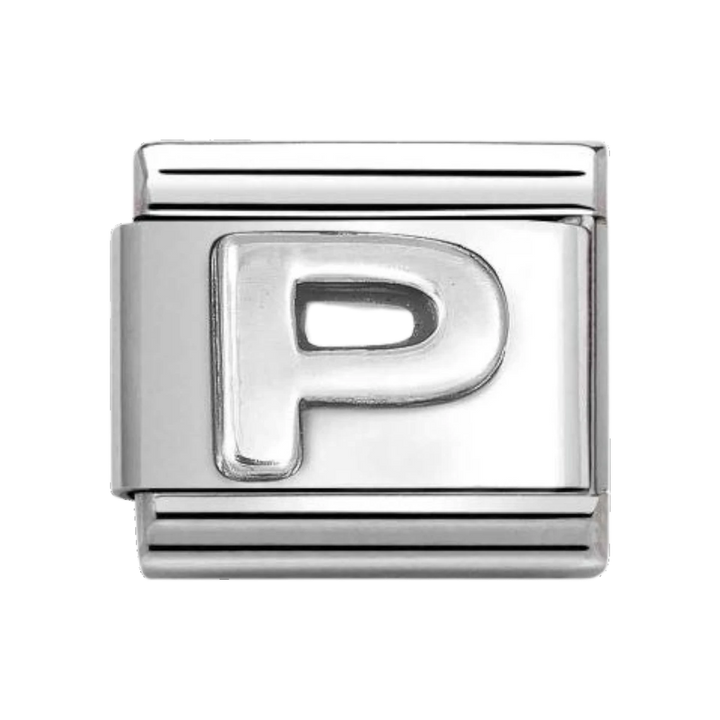 Nomination Classic Oxidised Silver Letter P Charm 330113_16