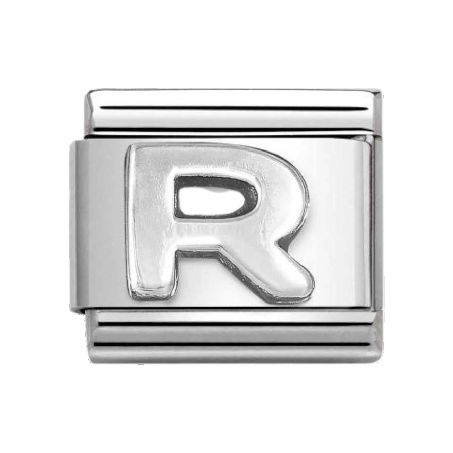 Nomination Classic Oxidised Silver Letter R Charm 330113_18