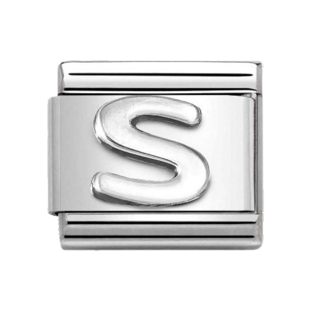 Nomination Classic Oxidised Silver Letter S Charm 330113_19