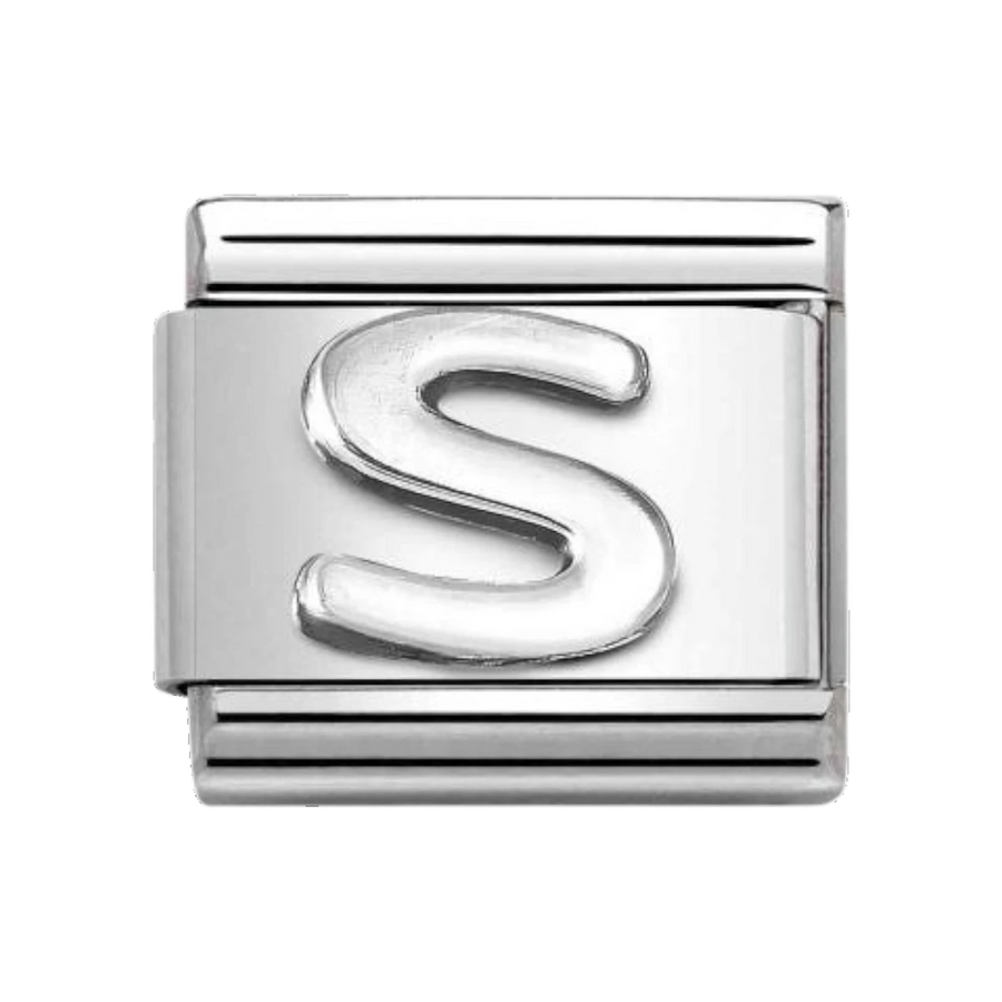 Nomination Classic Oxidised Silver Letter S Charm 330113_19