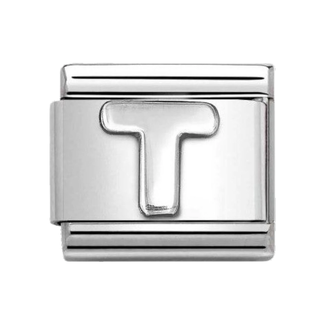 Nomination Classic Oxidised Silver Letter T Charm 330113_20
