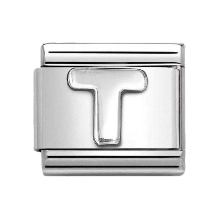 Nomination Classic Oxidised Silver Letter T Charm 330113_20