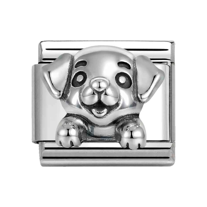 Niche Jewellery Nomination Silver Oxidised Dog Charm