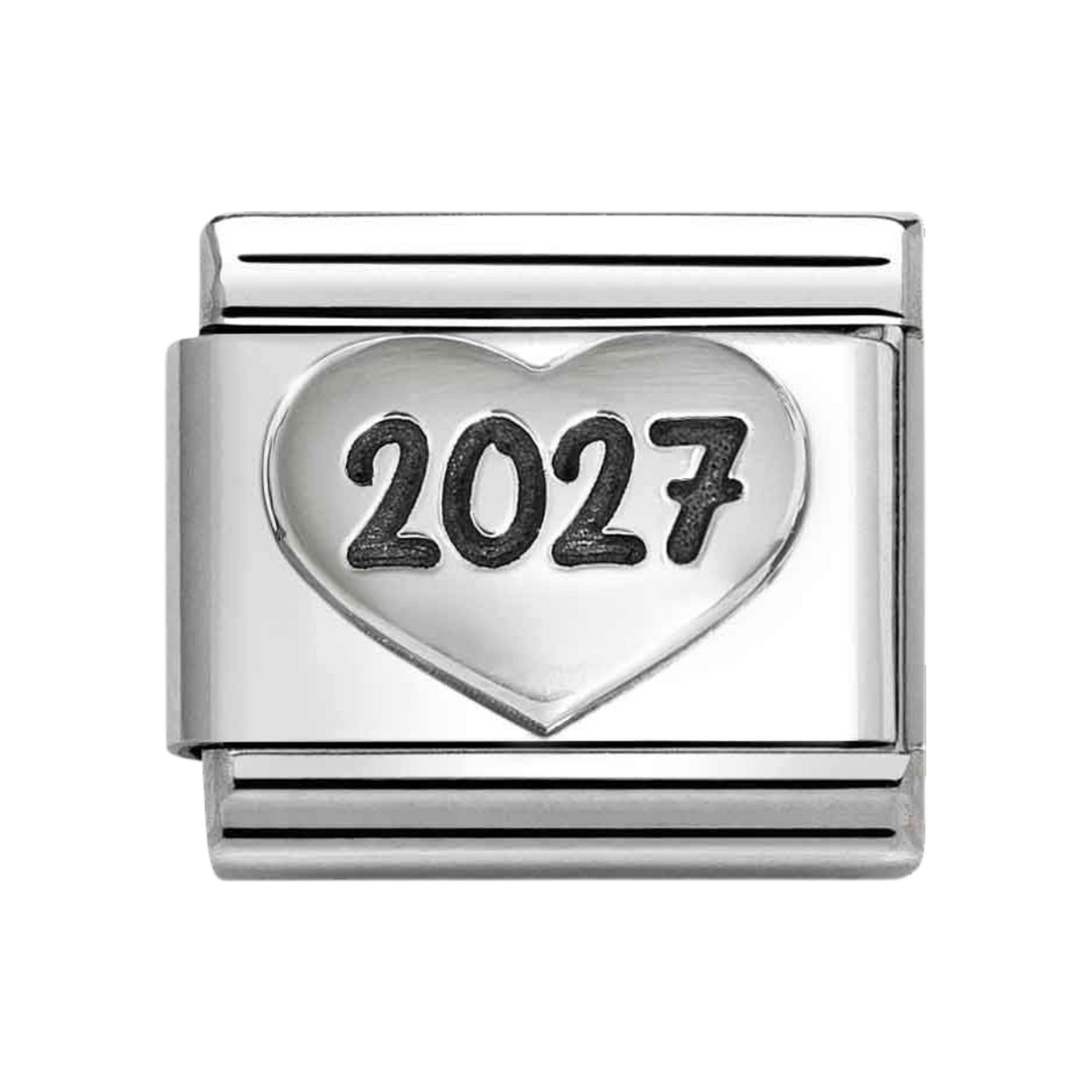 Niche Jewellery Nomination Silver Oxidised 2027 Heart Charm