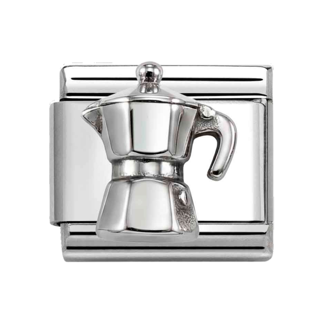 Niche Jewellery Nomination Silver Oxidised Moka Pot Charm