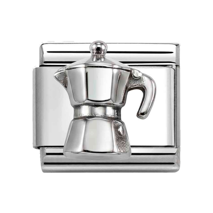 Niche Jewellery Nomination Silver Oxidised Moka Pot Charm