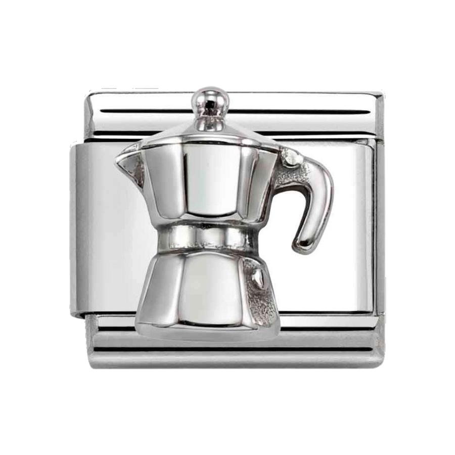 Niche Jewellery Nomination Silver Oxidised Moka Pot Charm