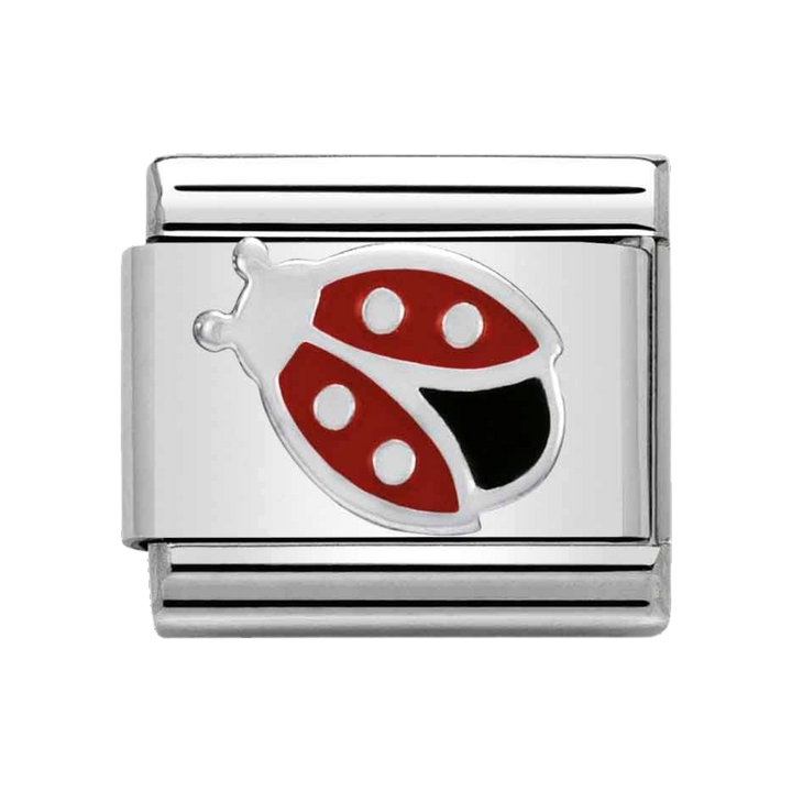 Niche Jewellery Nomination Silver and Enamel Ladybird Charm