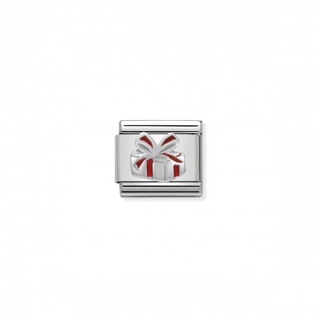 Nomination Classic Red Enamel and Silver Present  Charm 330204_06