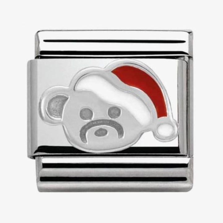 Nomination Classic Silver and Enamel Bear with Christmas Hat Charm 330204_13