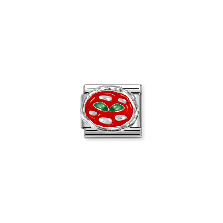 Niche Jewellery Nomination Silver and Red Enamel Pizza Charm