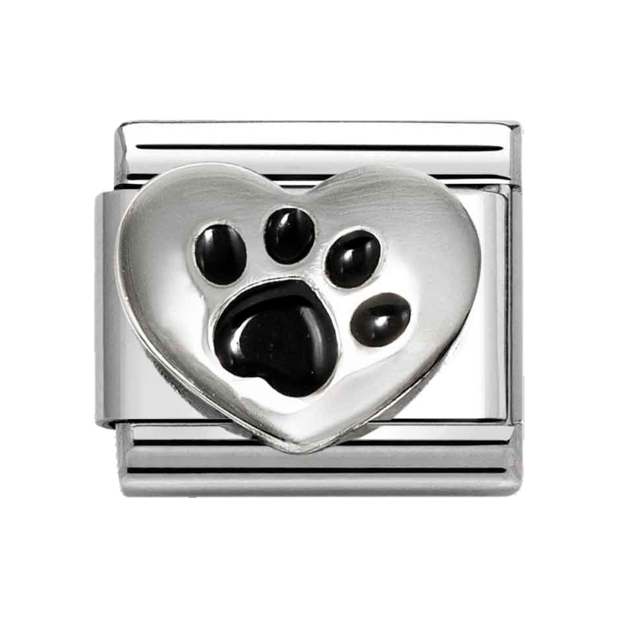 Niche Jewellery Nomination Silver and Enamel Paw Print Charm