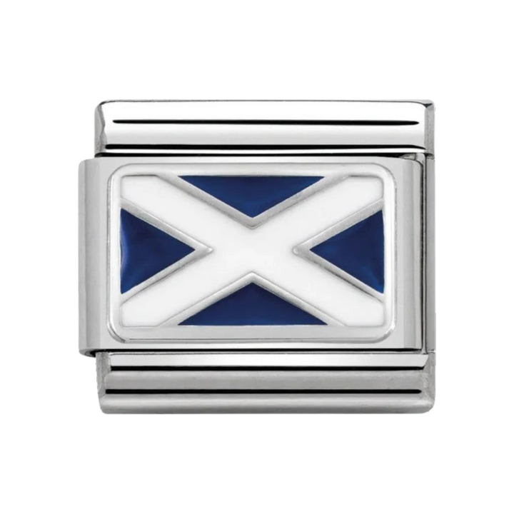 Nomination Classic Flag Charm - Enamel and Silver Scotland. Item code 330207_01.