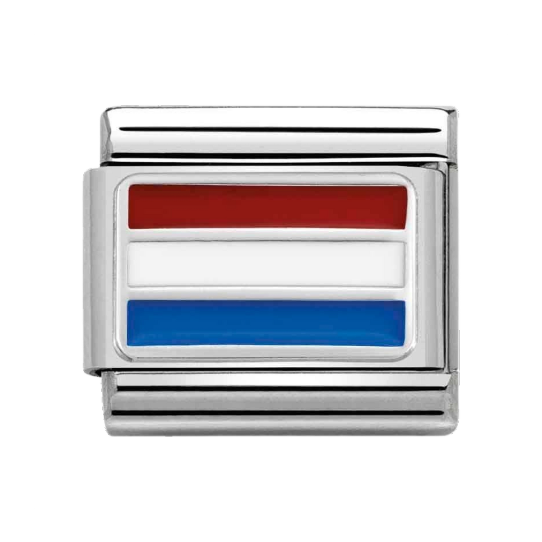 Niche Jewellery Nomination Flag Charm - Enamel and Silver Holland