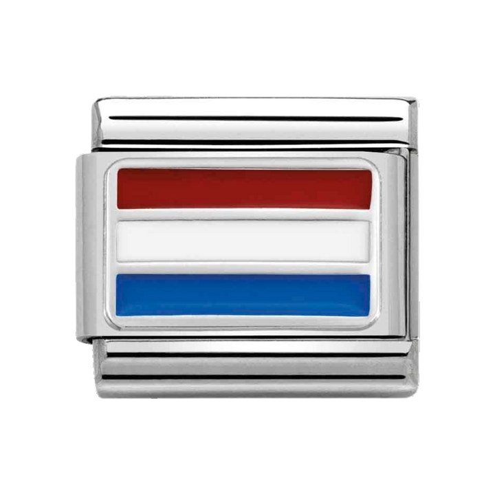 Niche Jewellery Nomination Flag Charm - Enamel and Silver Holland