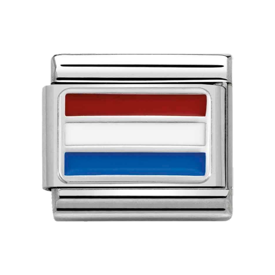 Niche Jewellery Nomination Flag Charm - Enamel and Silver Holland