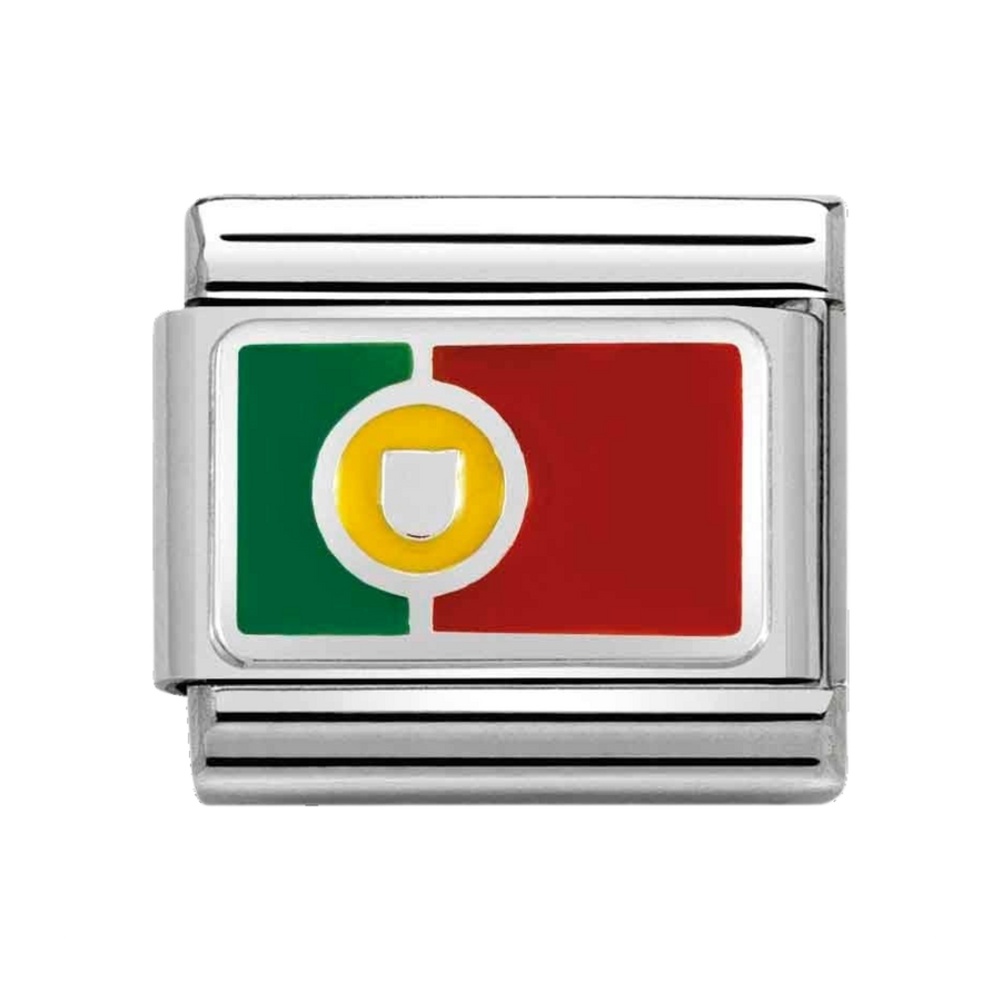 Niche Jewellery Nomination Flag Charm - Enamel and Silver Portugal