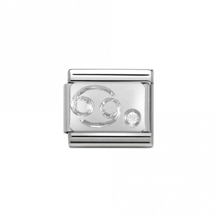 Nomination Classic Silver and Zirconia Zodiac Cancer Charm