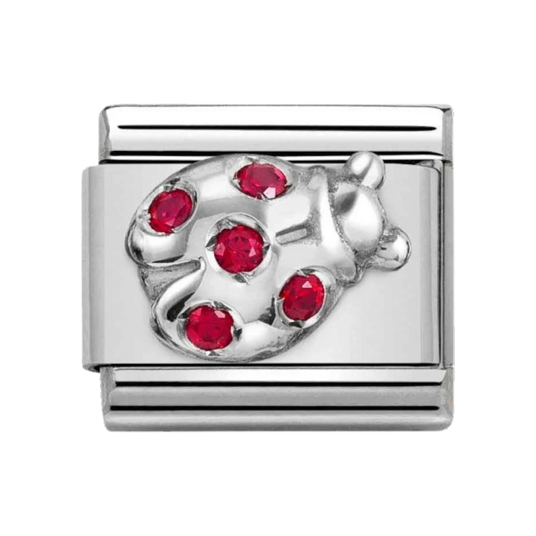 Nomination Silver and Red Zirconia Ladybug Charm 330304_36