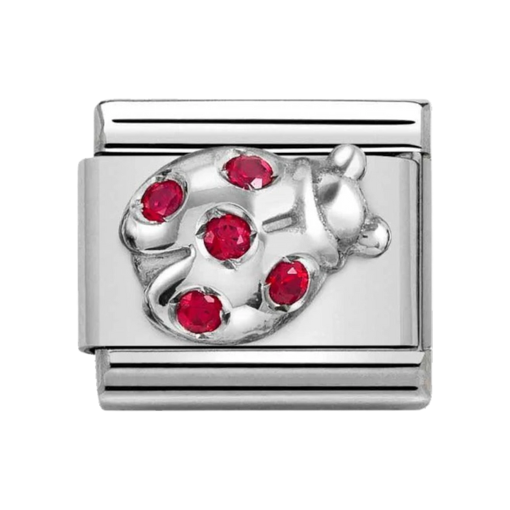 Nomination Silver and Red Zirconia Ladybug Charm 330304_36