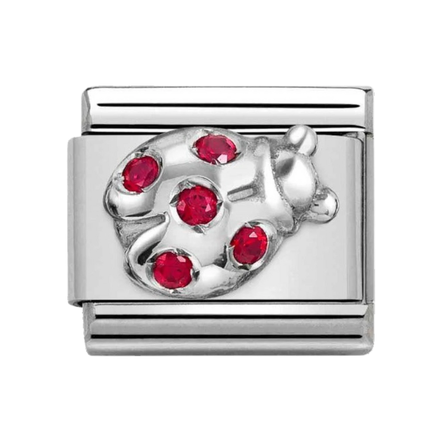 Nomination Silver and Red Zirconia Ladybug Charm 330304_36