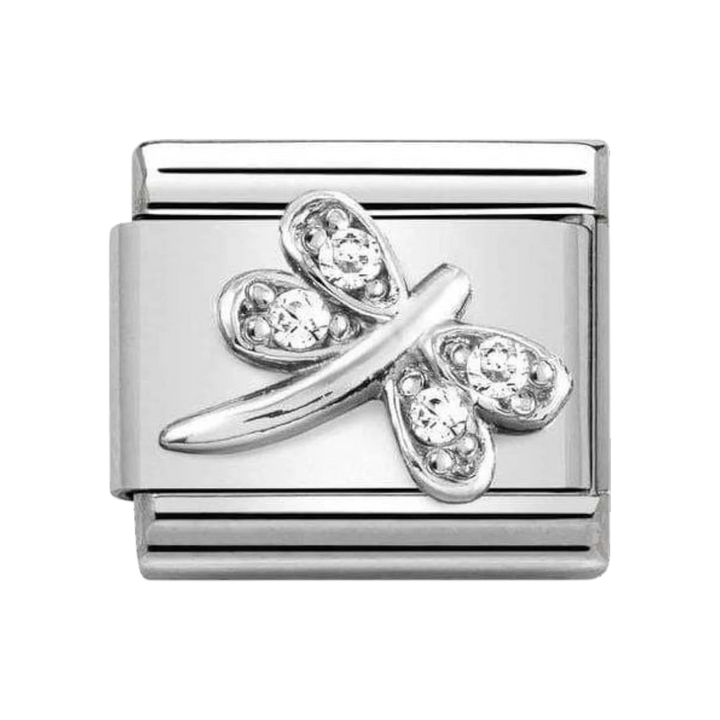 Nomination  Classic Dragonfly Silver and Zirconia Charm 330304_38