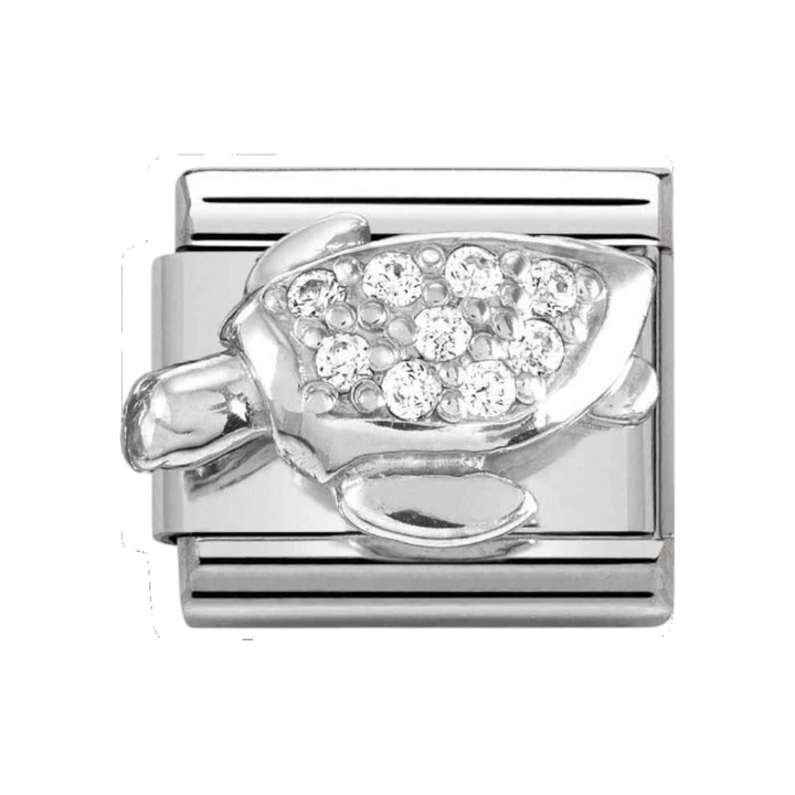 Nomination Silver and Zirconia Sea Turtle Charm 330304_46