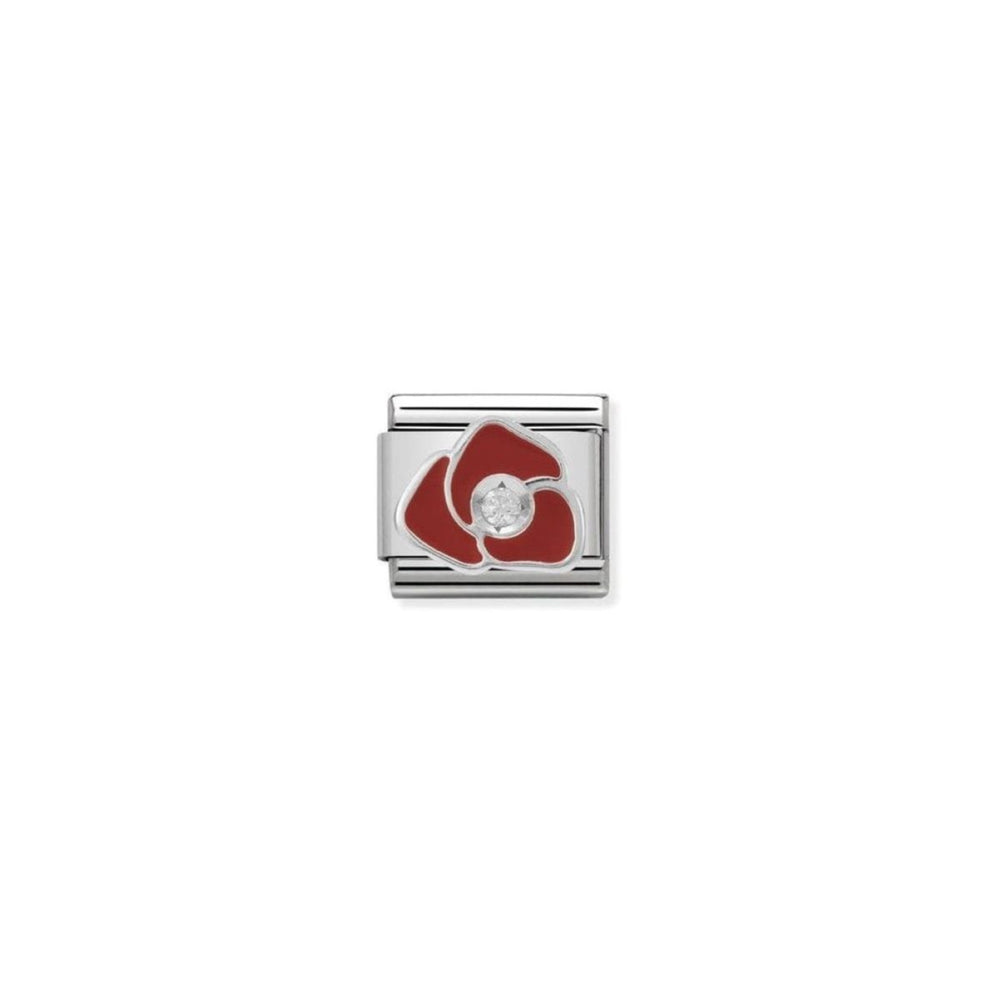 Nomination  Classic Red Rose Charm in Enamel and Stone 330305_05