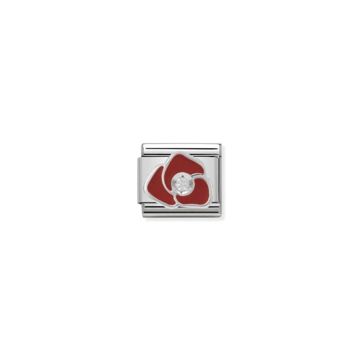 Nomination  Classic Red Rose Charm in Enamel and Stone 330305_05