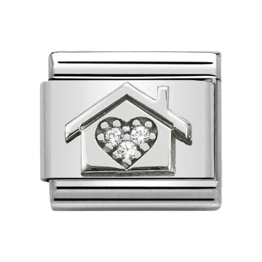 Nomination Classic Silver and Zirconia House with Heart Charm 330311_11